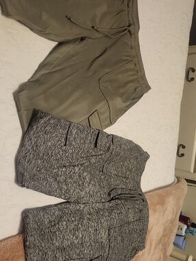 X2 Olive Green and Heather Gray Casual Jogger Sweatpants